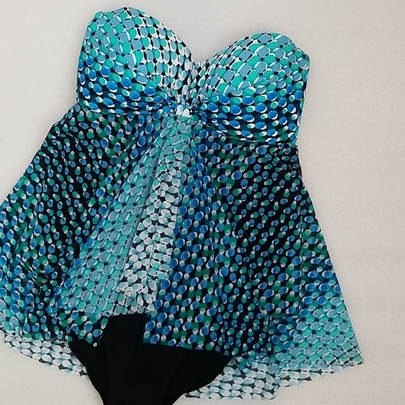 Profile by Gottex Blue & Black Flyaway One piece Swimsuit 8 - Picture 10 of 11